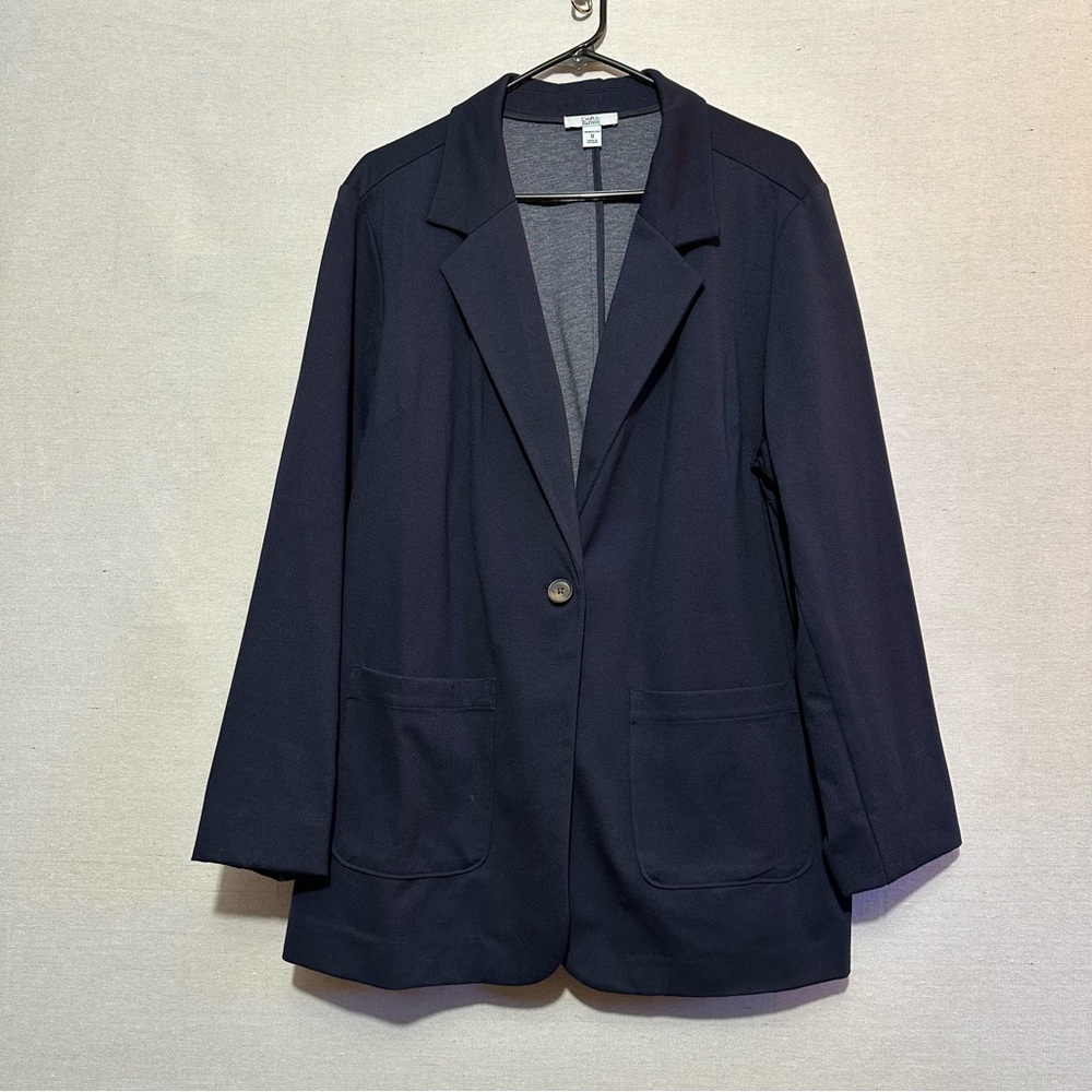Croft & Barrow Women's Navy Blazer - size 1X